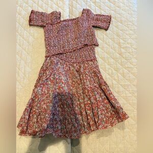 Poupette St. Barth Pink Floral Two-Piece Dress